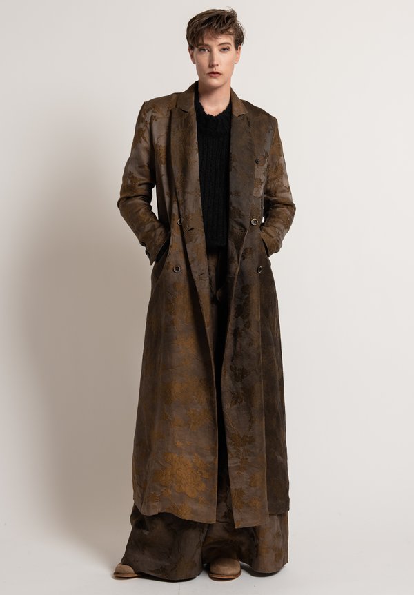 Uma Wang Long Conyn Coat in Brown | Santa Fe Dry Goods . Workshop