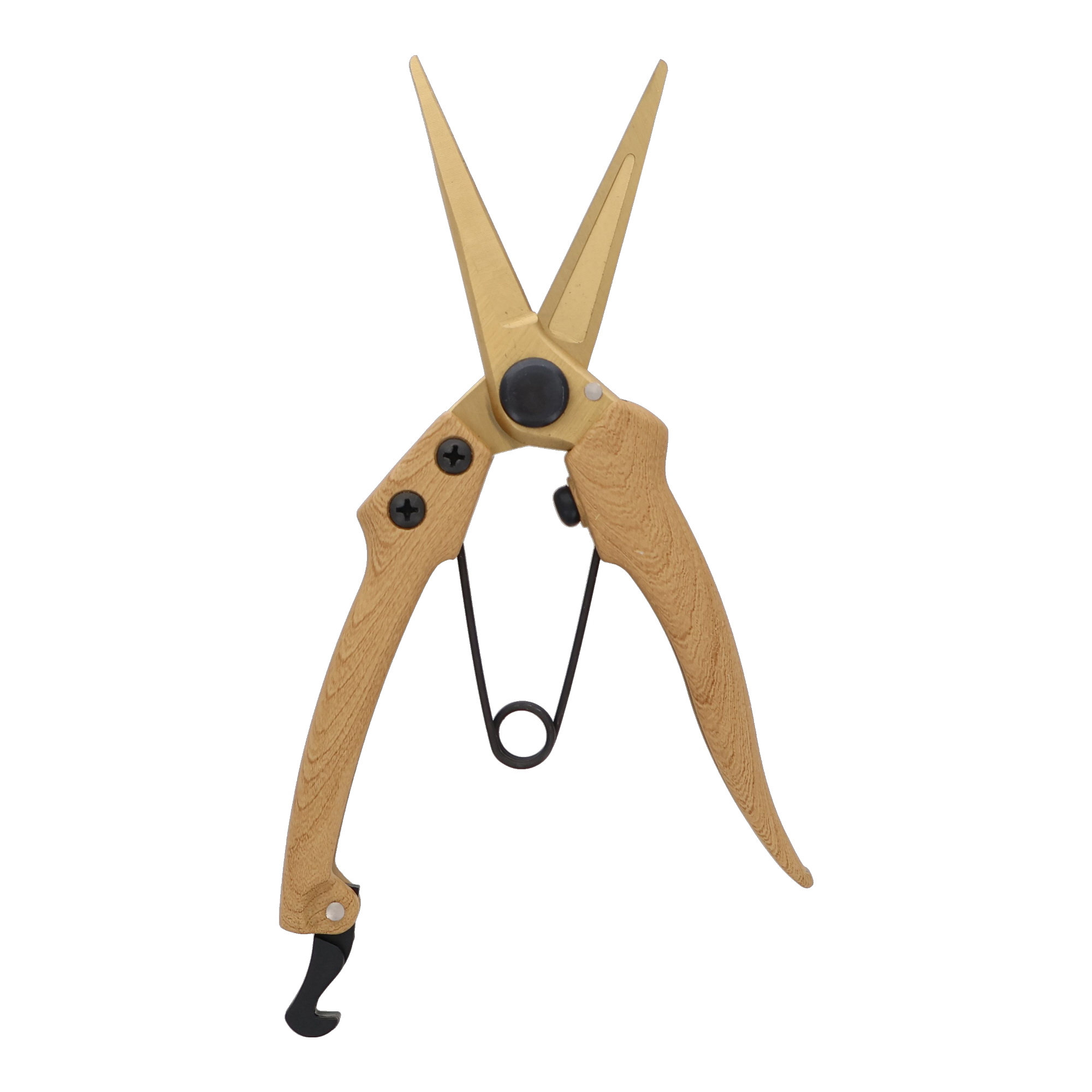 A822 鋏（ハサミ） 芽切り 摘花 Wood Style チタンコーティング 芽切鋏