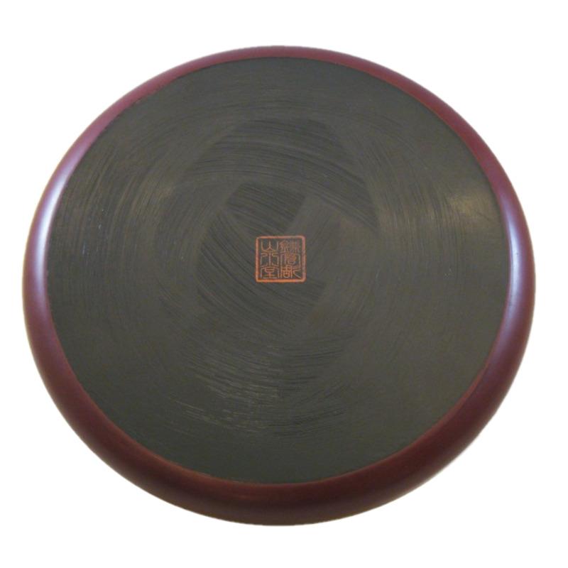 8寸丸盆 銀杏 – 鎌倉彫 山水堂
