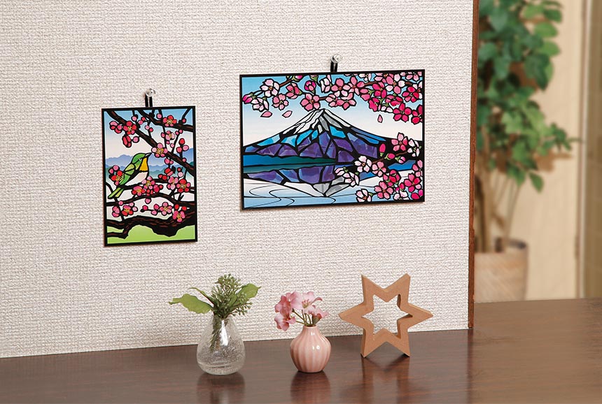 シールちぎりあ～と・逆さ富士と桜｜株式会社さくらほりきり