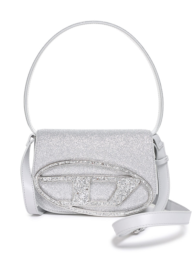 DIESEL (ディーゼル) グリッター ロゴ ハンドバッグ 1DR M