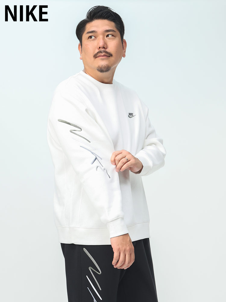 Nike Club Fleece Brushed Back Graphic Crew ロゴ クルーネック