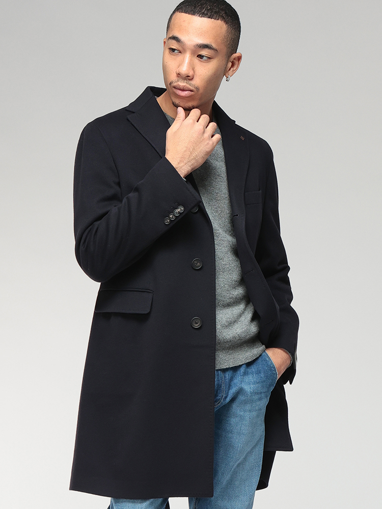 TAGLIATORE (タリアトーレ) カシミヤ混 シングル 3つボタン ミドル丈