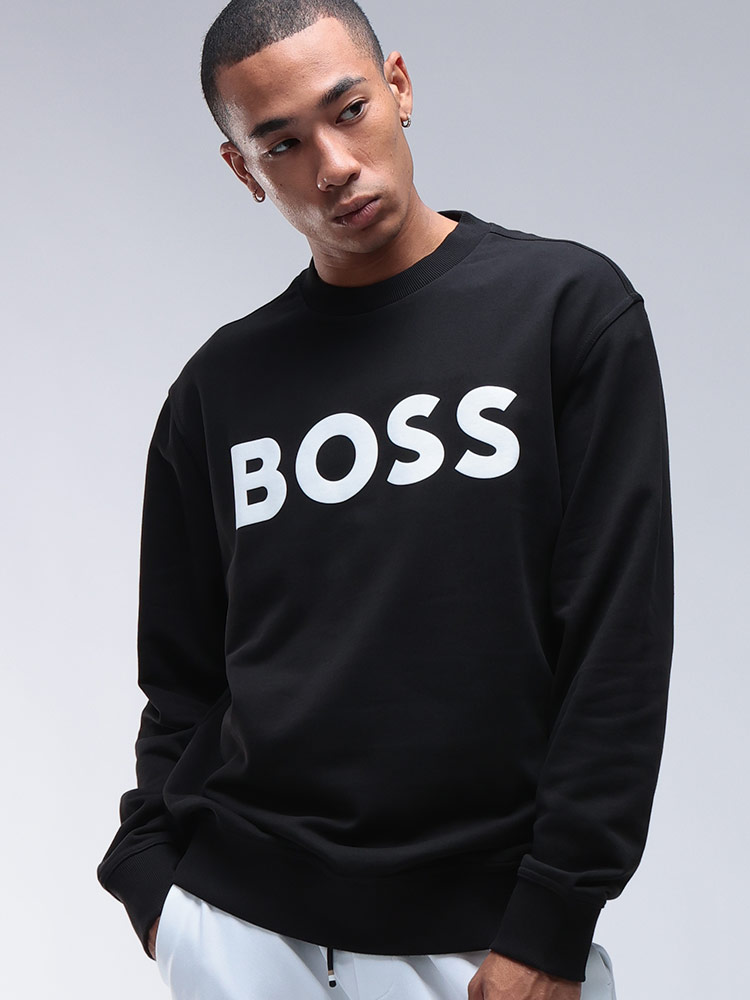 HUGO BOSS (ヒューゴボス) ラバーロゴプリント クルーネック