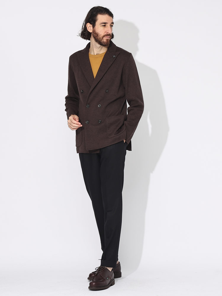 LARDINI (ラルディーニ) ウール ダブル ニットジャケット