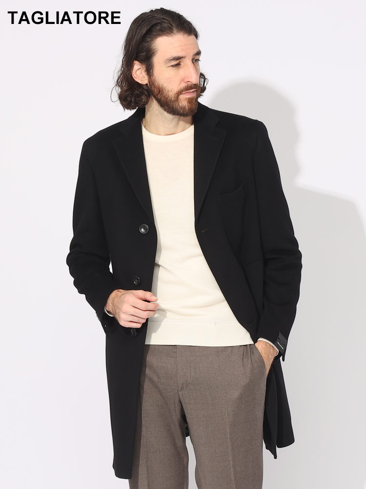 キック TAGLIATORE カシミヤウールコート ベルト付き サイズ50 キック