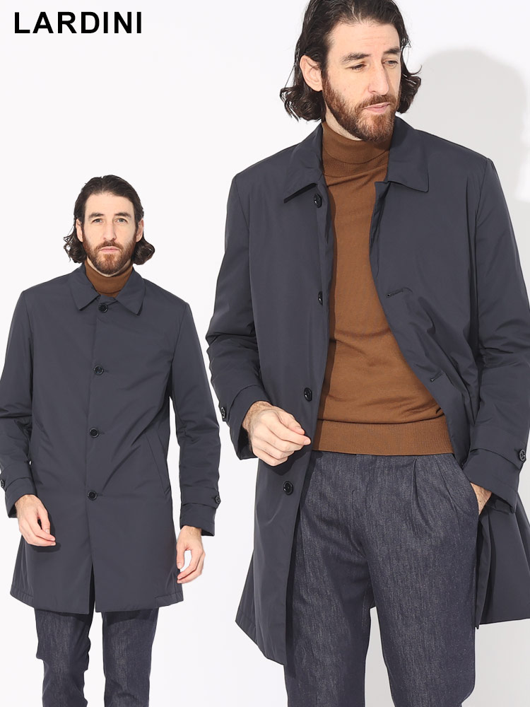 LARDINI (ラルディーニ) 無地 ボタン 中綿 ハーフコート