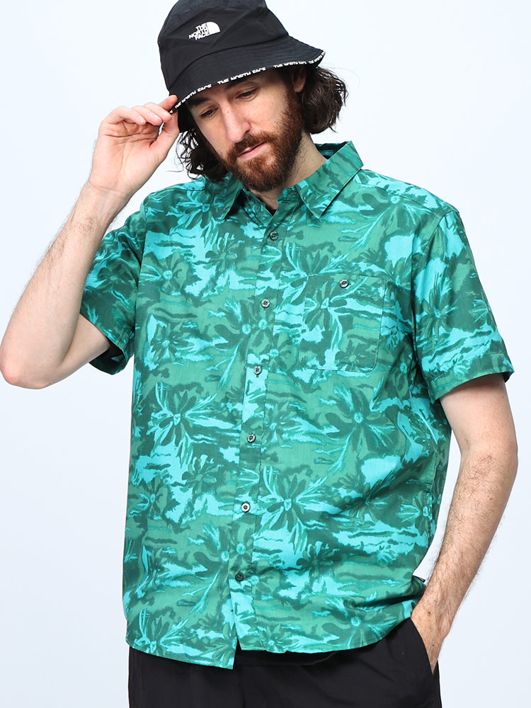 Patagonia (パタゴニア) オーガニックコットン 総柄 ボタン留め