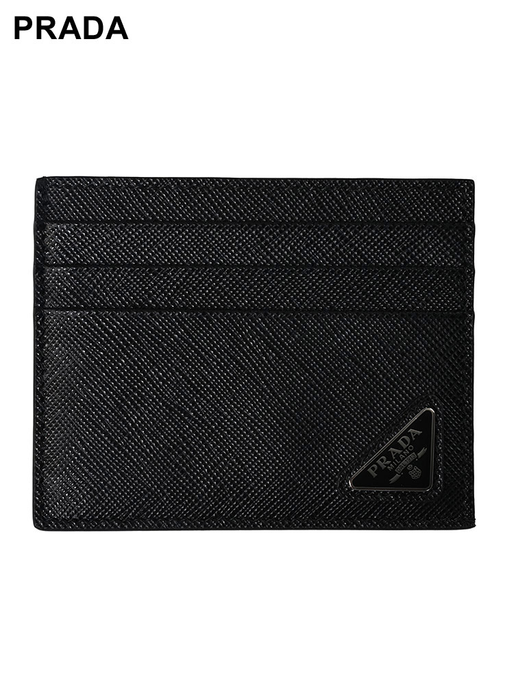 PRADA (プラダ) レザー プレートロゴ カードケース PR2MC223QHH メンズ