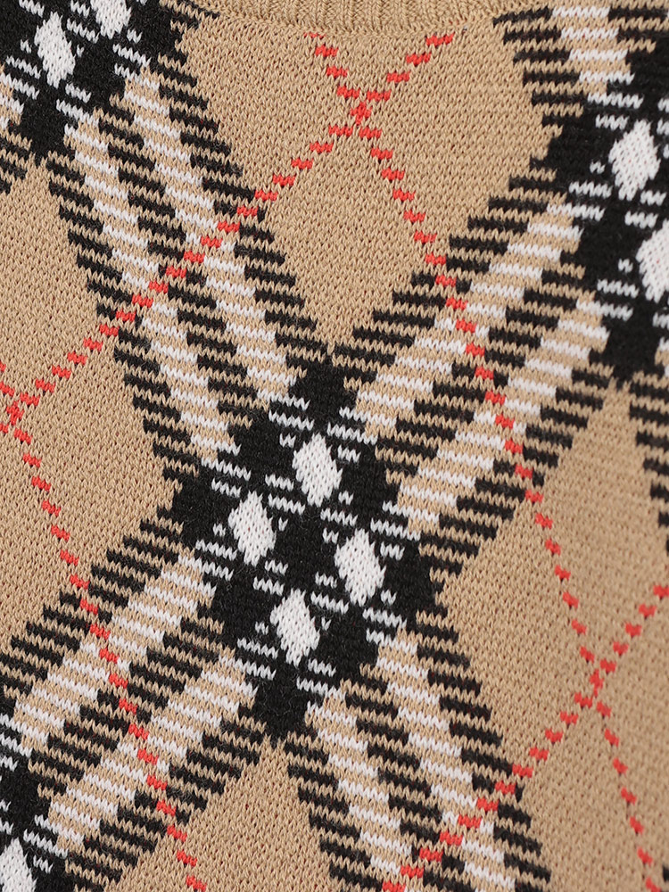 BURBERRY (バーバリー) エンブロイダード チェック クルーネック