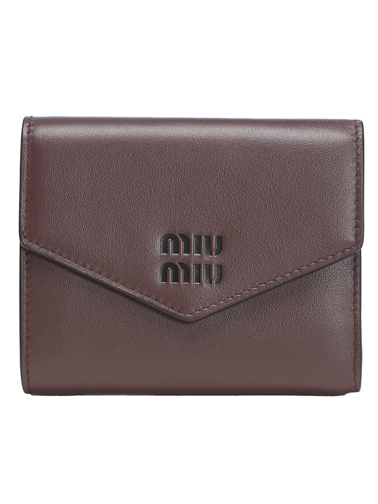 MIU MIU (ミュウミュウ) レザー 二つ折り財布 MIU5MH0402CV6