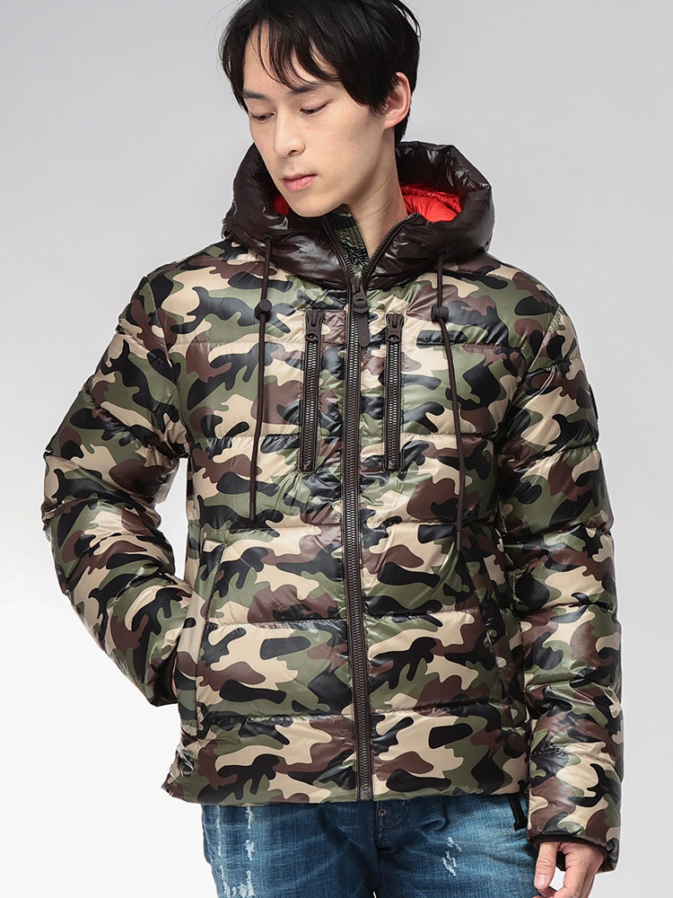 MACKAGE (マッカージュ) カモフラージュ 迷彩 フルジップ ダウン