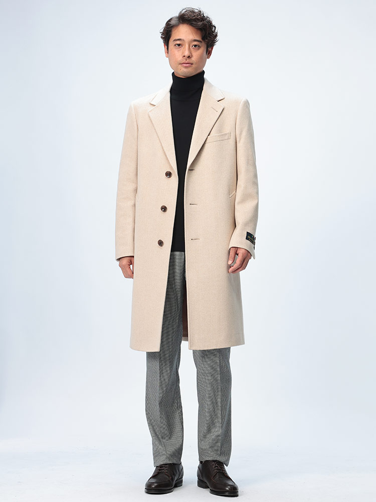COLLEZIONE (コレツィオーネ) カシミヤ100％ シングル チェスター