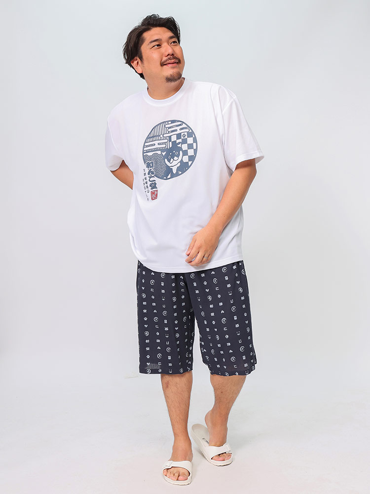 半袖 Tシャツ ハーフパンツ 上下セット 天竺 BIGプリント セットアップ