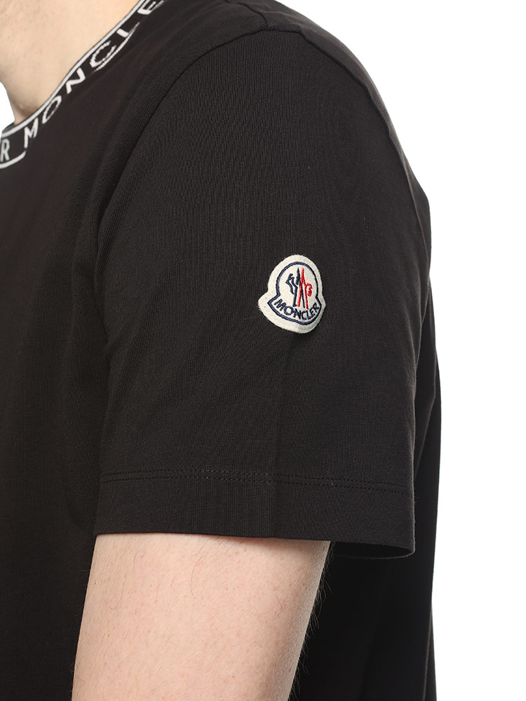 MONCLER (モンクレール) ネックロゴ 袖ロゴワッペン クルーネック 半袖