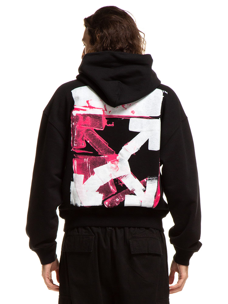 OFF-WHITE (オフホワイト) 裏起毛 プリント プルオーバー パーカー