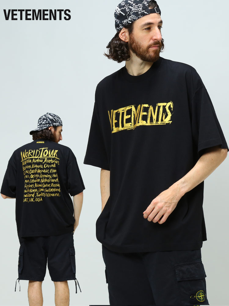 VETEMENTS ヴェトモン ブランド メンズ Tシャツ 半袖 ロゴ プリント