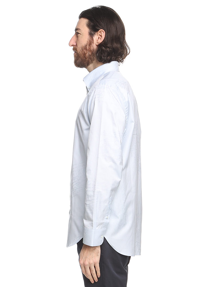 BERLUTI (ベルルッティ) コットン100％ スクリット ボタンダウン 長袖