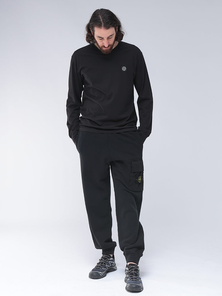 STONE ISLAND (ストーンアイランド) ロゴ スウェット カーゴパンツ