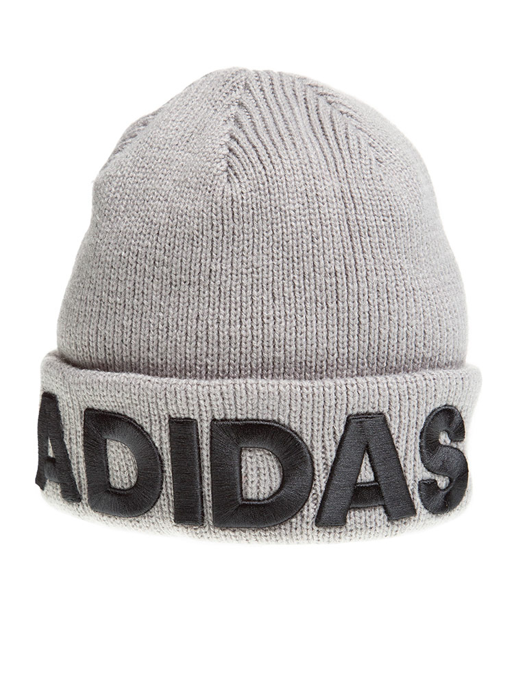 大きいサイズ メンズ adidas (アディダス) BIGロゴ刺繍 ニットキャップ