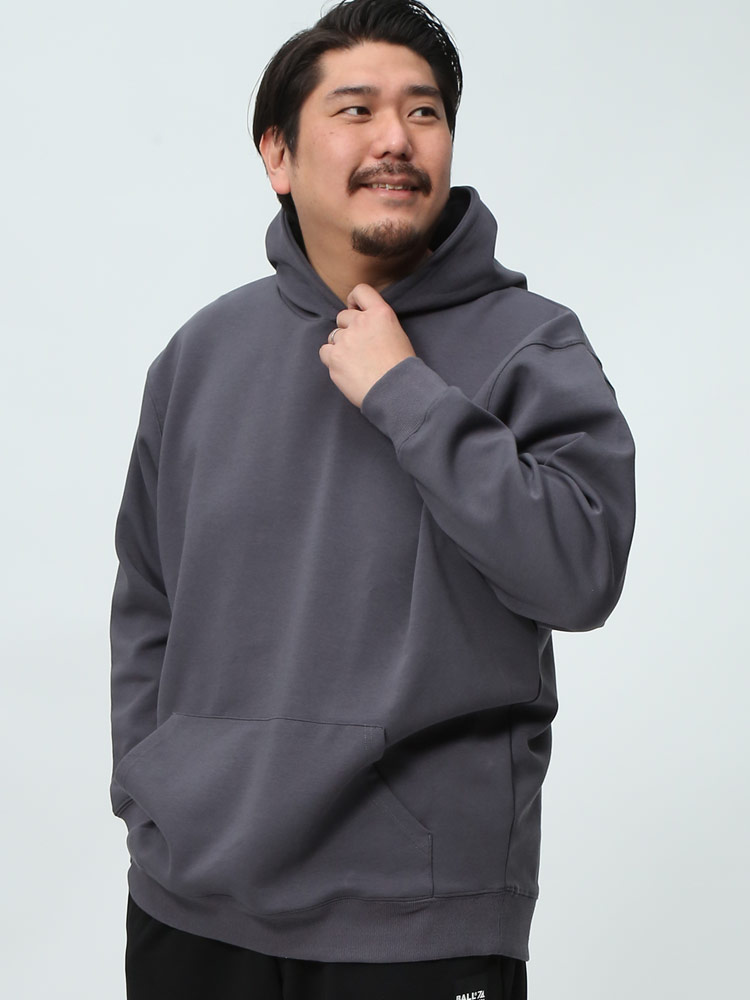 プルオーバー パーカー ふわかる ストレッチ 軽量 ポンチ X1(3L～4L