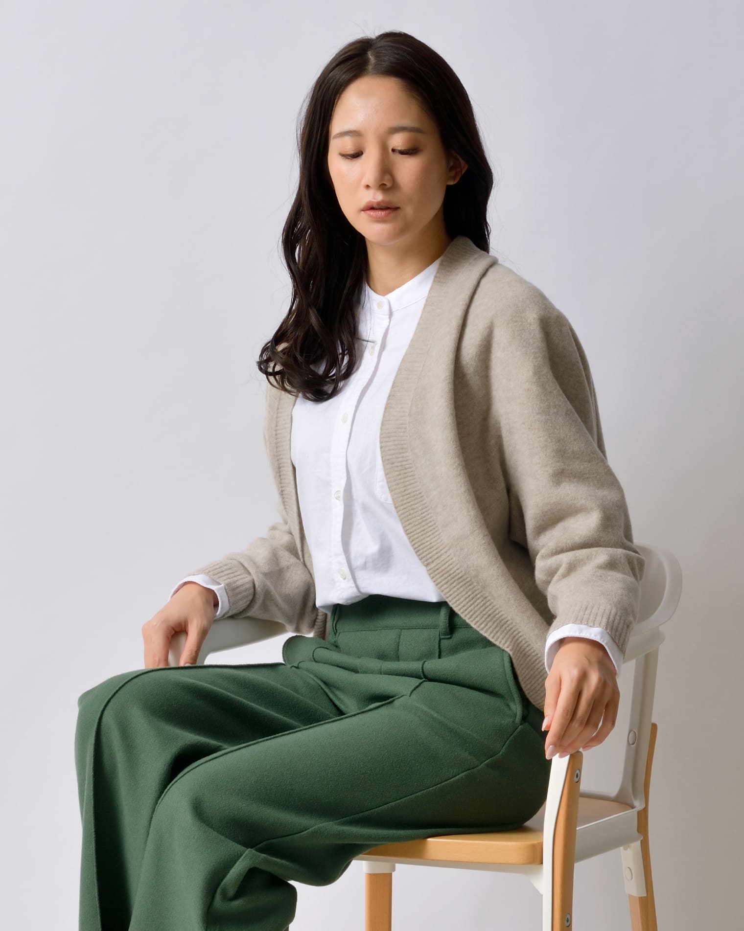 からだをつつむ / ラウンドカーディガン ふんわりウール100% - SAIFUKU