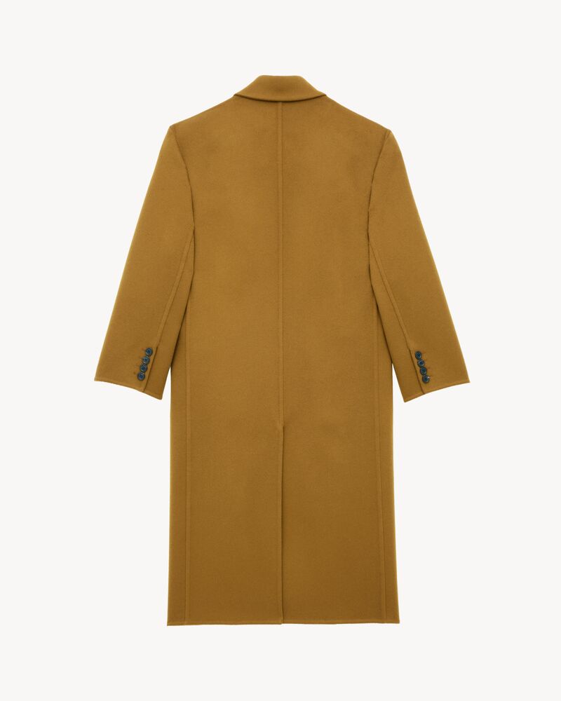 long coat in wool in Orange | Saint Laurent | YSL EN-US