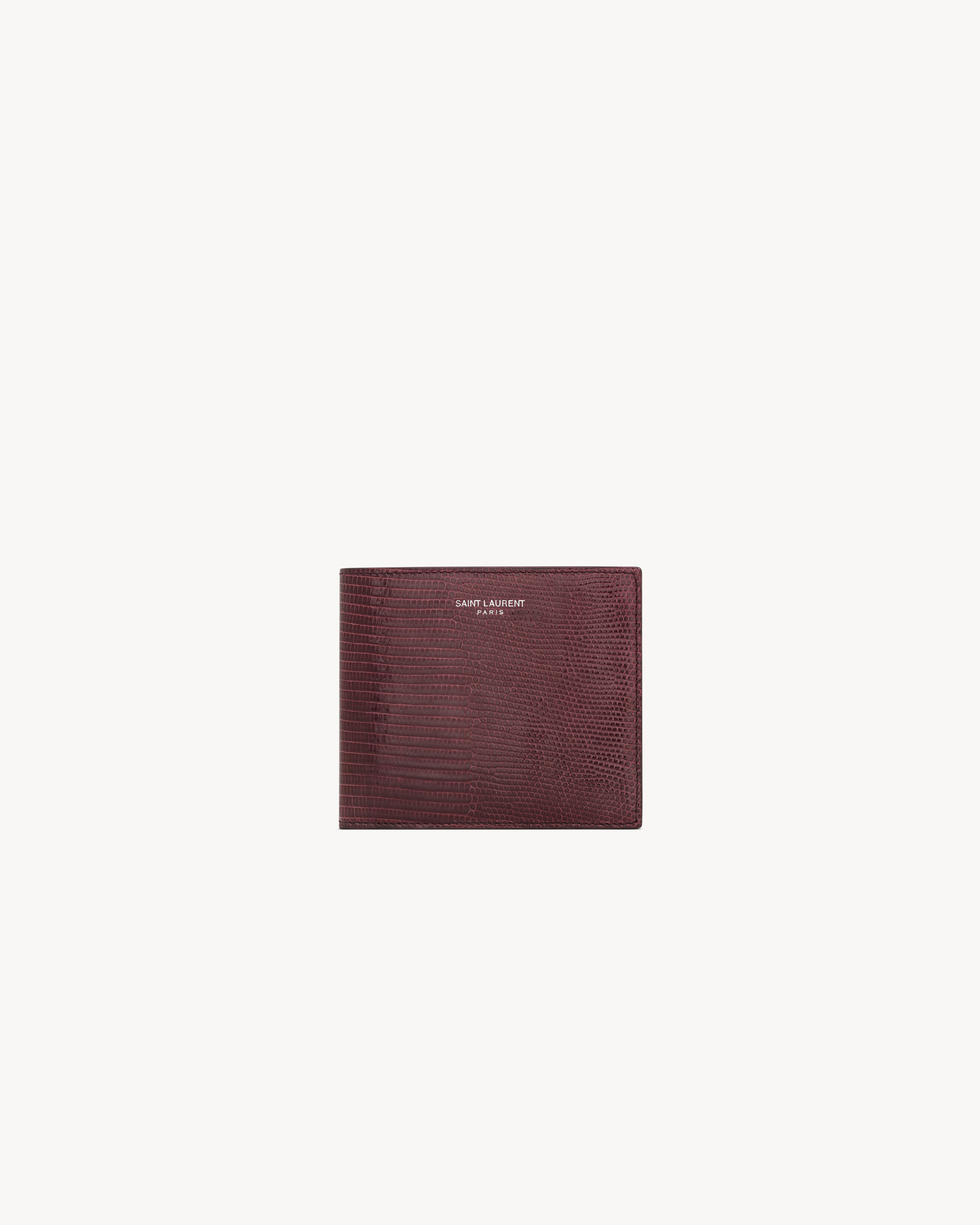 SAINT LAURENT PARIS East/West wallet in lizard in Bordeaux | Saint
