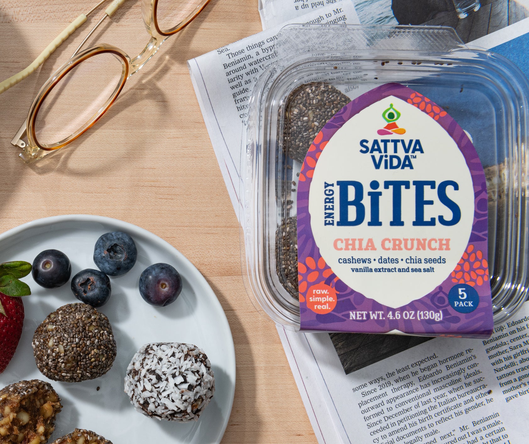 Chia Crunch Energy Bites, 5pack – Sattva Vida