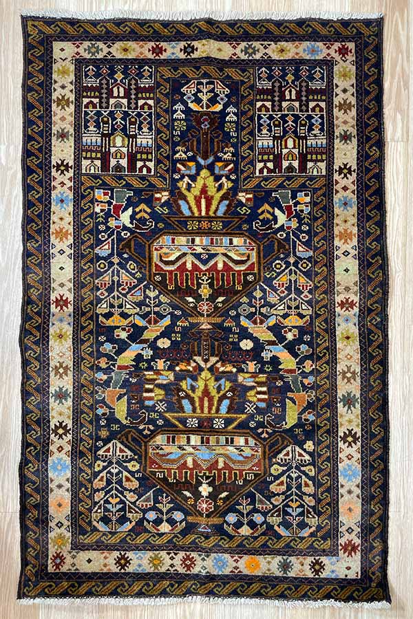 トライバルラグ 約92cm x 143cm｜SATHI RUGS