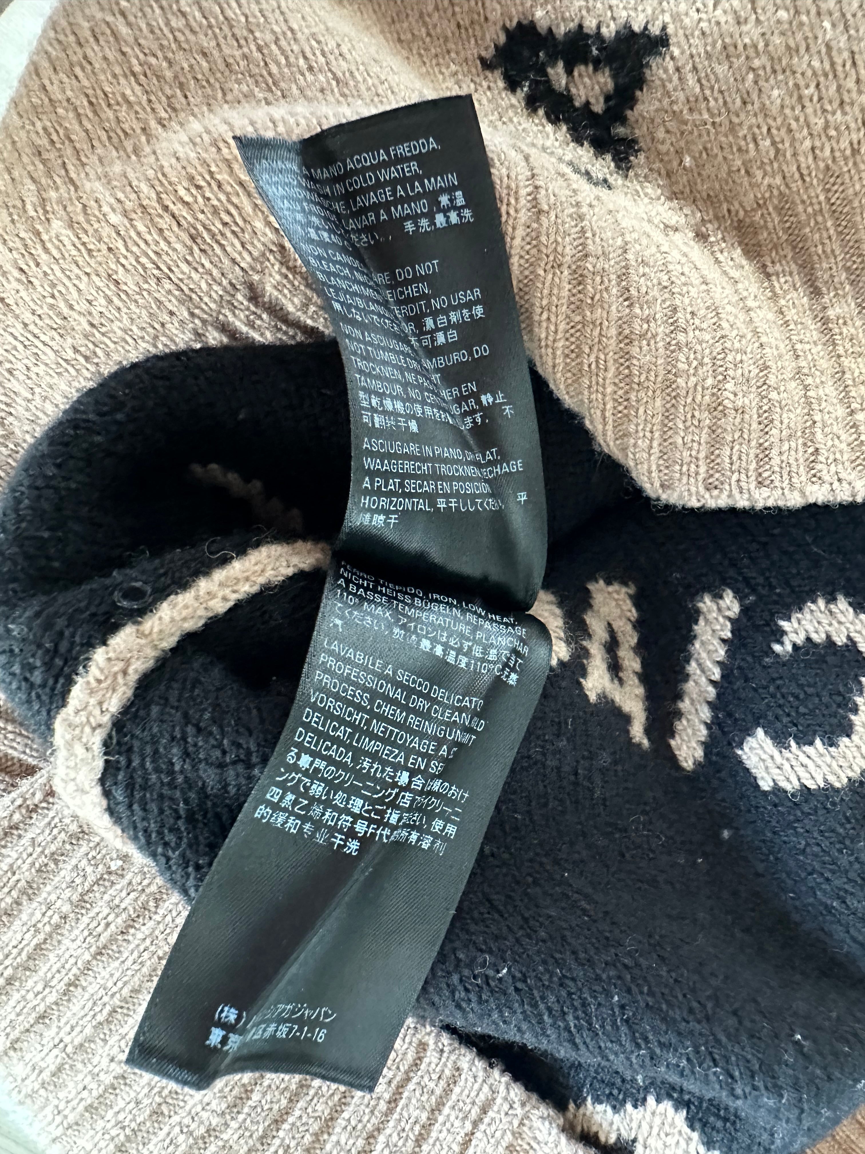 Balenciaga Brown & Black All Over Logo Knit Sweater – Savonches