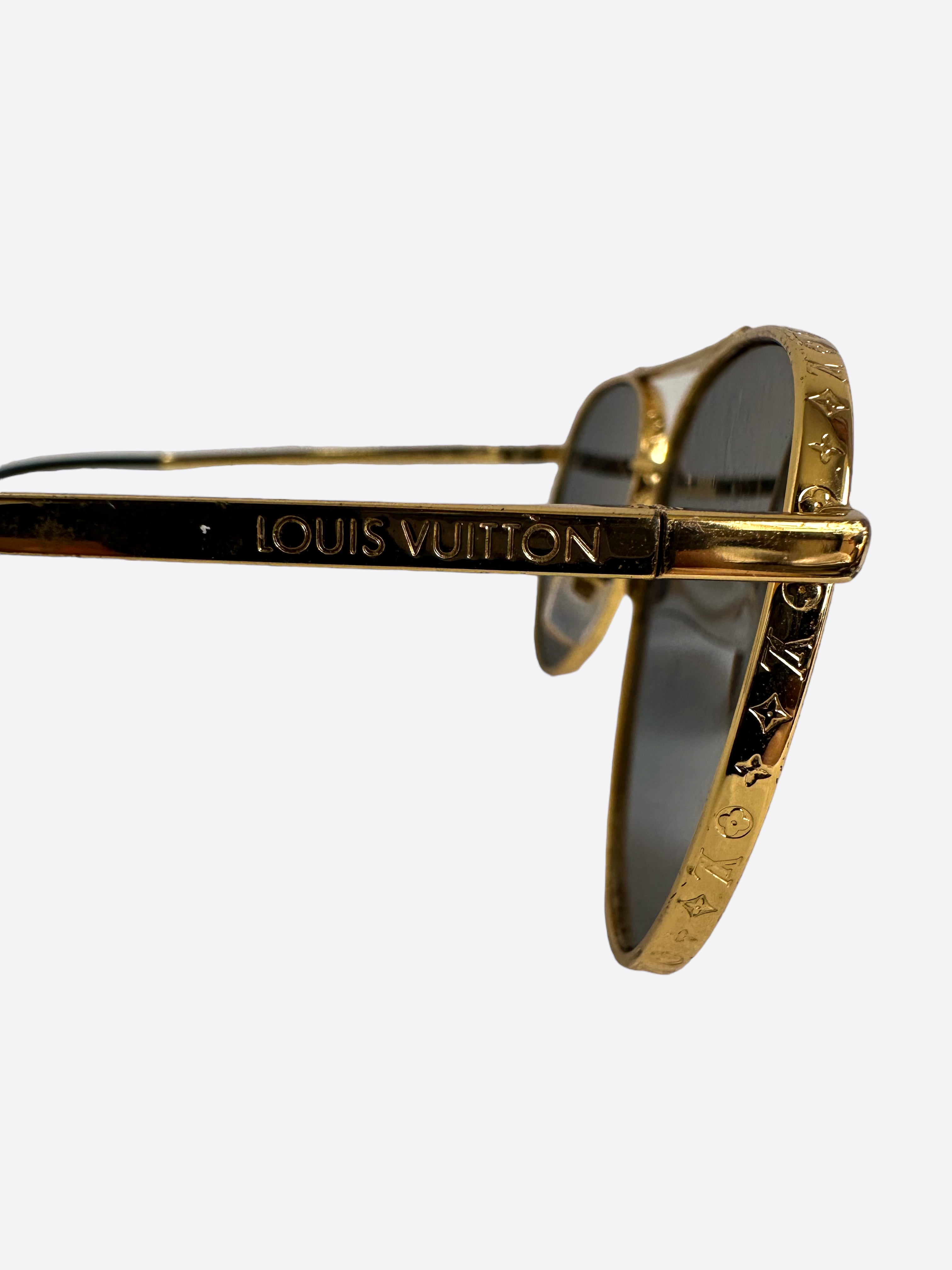 Louis Vuitton NBA Gold Monogram Pilot Sunglasses – Savonches