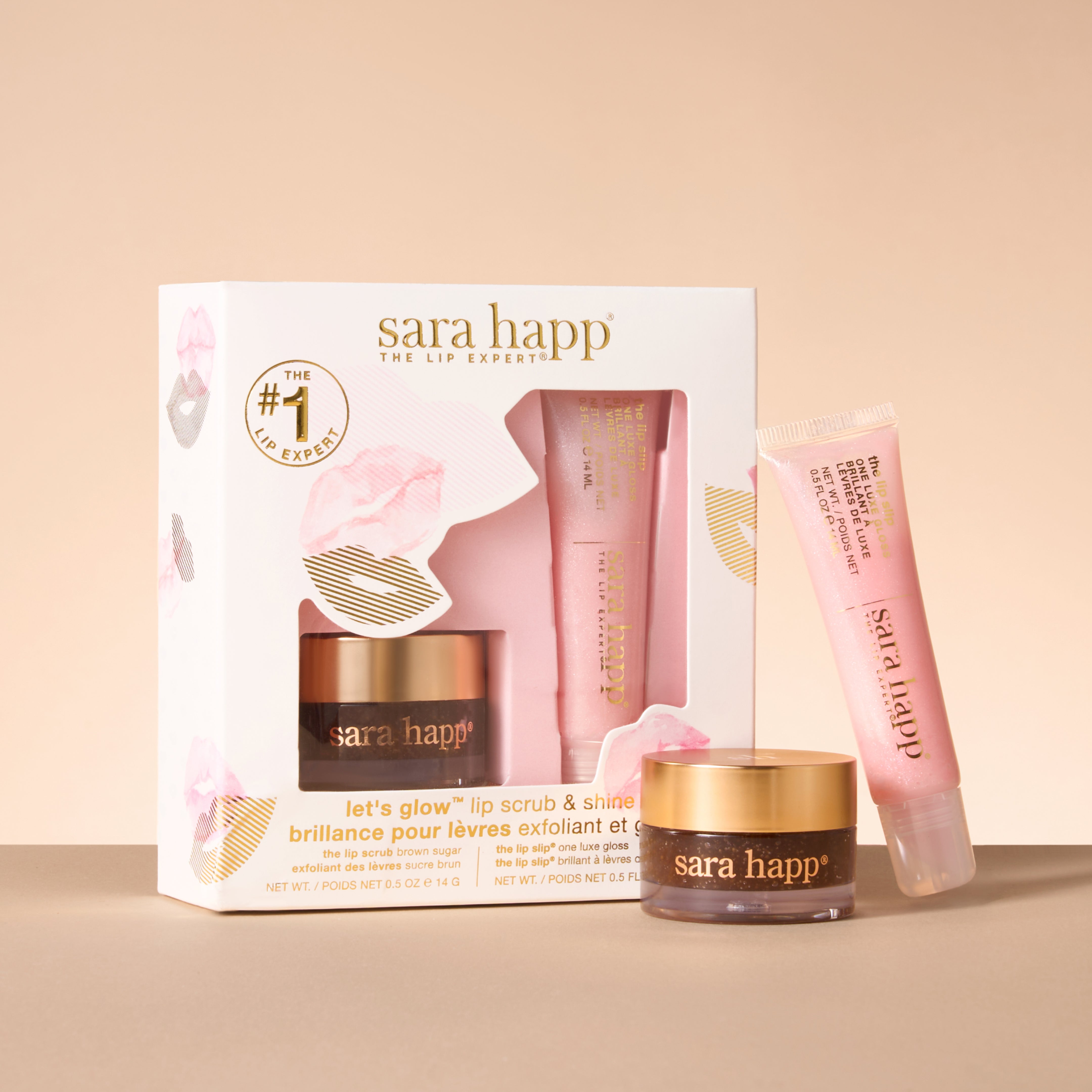 Let's Glow™ Lip Scrub & Shine Kit – Sara Happ