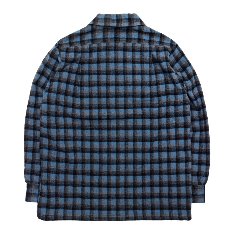 WOOL CHECK SHIRT / SHADOW CHECK BLUE – SC WEB STORE