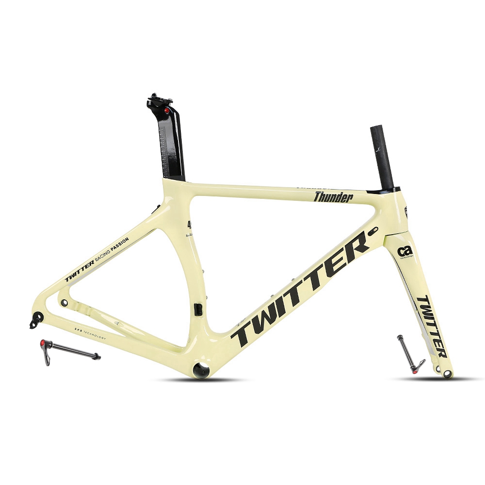 Twitter Thunder 700c Carbon Fiber Road Bike Frame - Durable, Light