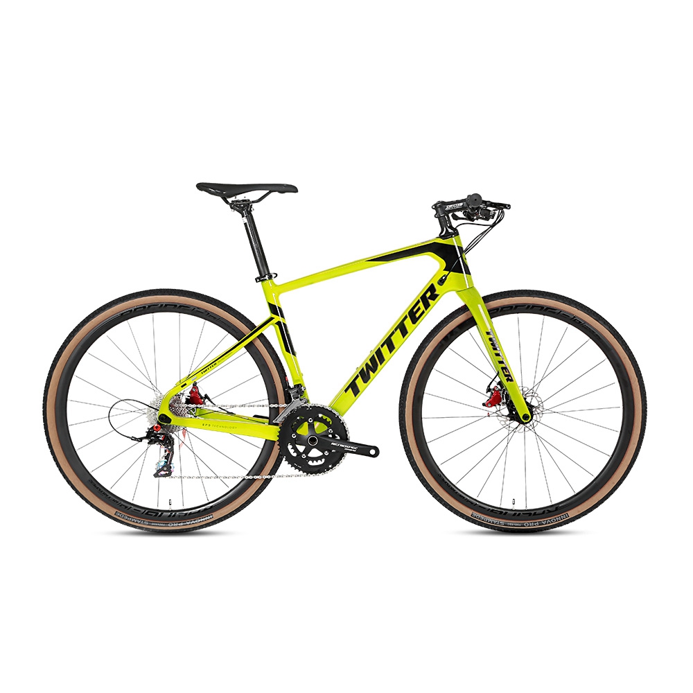 Twitter Men 22速ハイブリッドロードバイク 54cm カーボンファイバー