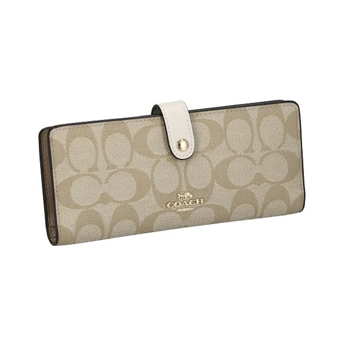 コーチ COACH コーチ CH414 長財布 （ライトカーキ/チョーク） -靴