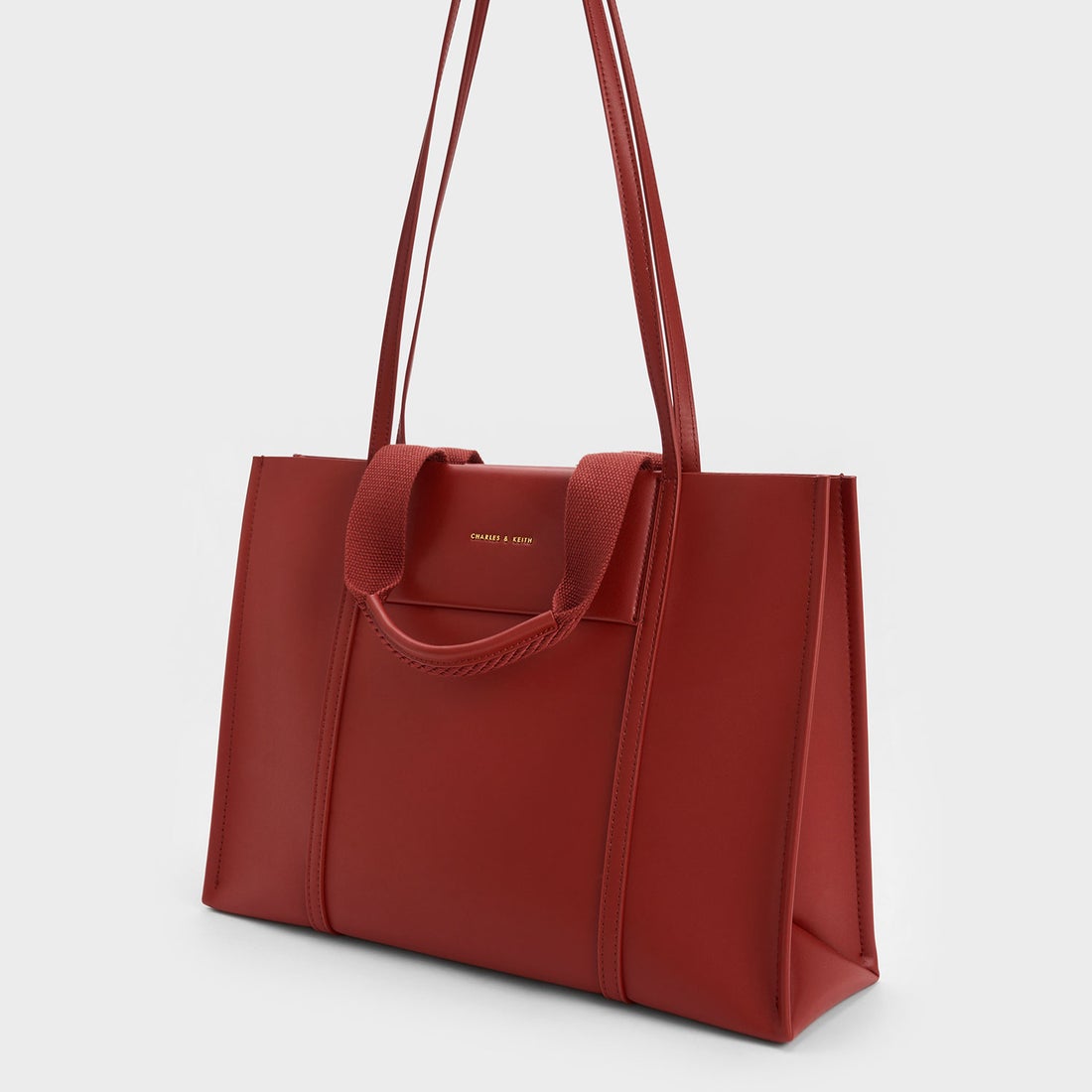 CHARLES & KEITH Shalia シャリア ラージダブルハンドルトートバッグ