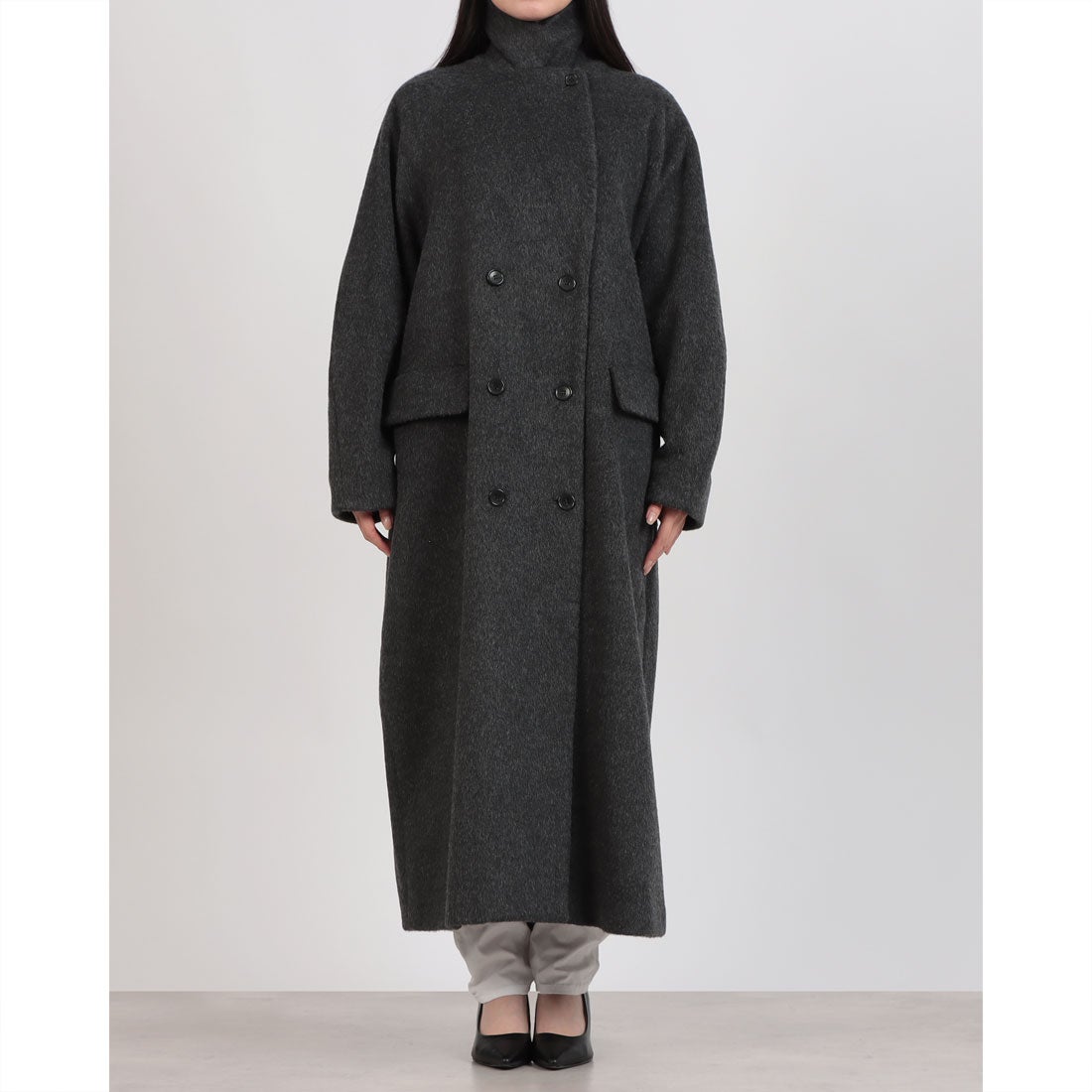 クラネ CLANE DOUBLE WOOL LONG COAT （GRAY） - ファッション通販