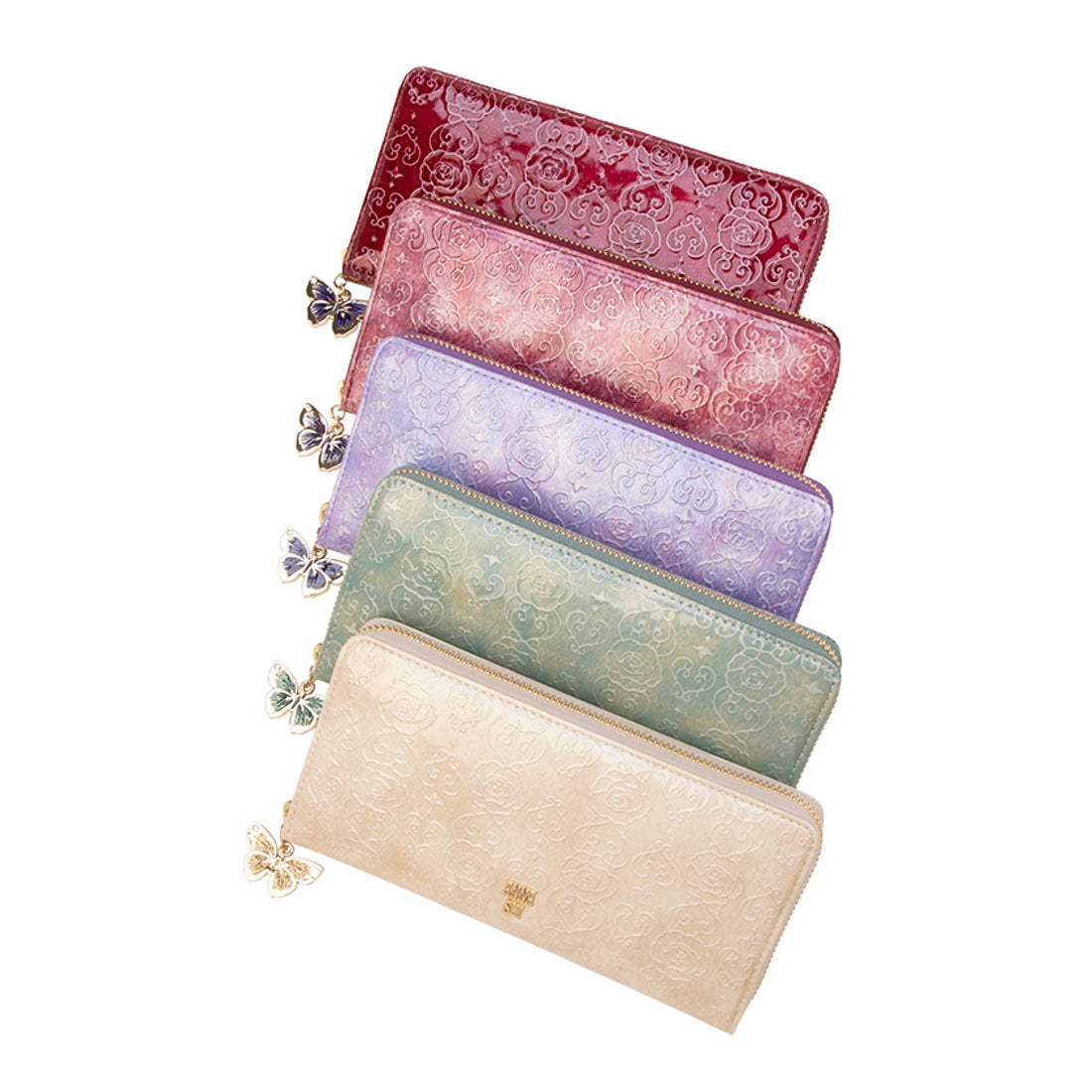 アナスイ ANNA SUI ローズハート ラウンド長財布 （ベージュ） -人気
