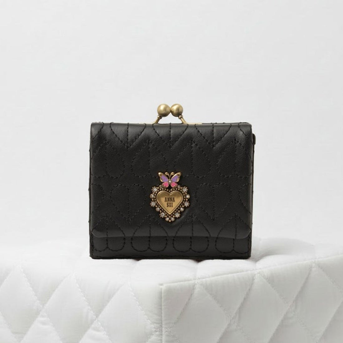 アナスイ ANNA SUI ドリーミー 口金二つ折り財布 （クロ） -人気