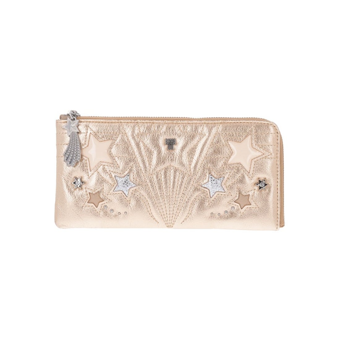 アナスイ ANNA SUI ルシィ 薄マチ長財布 （ゴールド） -靴