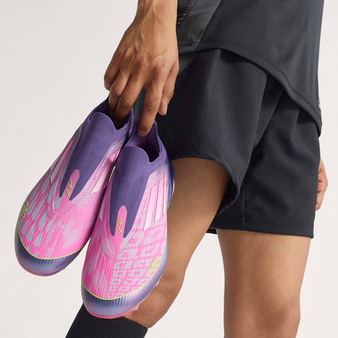 adidas アディダス F50 ELITE FG LAMINE(パープル×ホワイト×イエロー