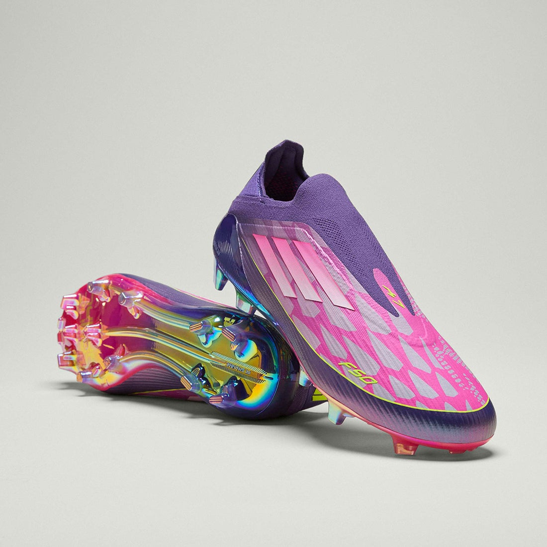 adidas アディダス F50 ELITE FG LAMINE(パープル×ホワイト×イエロー