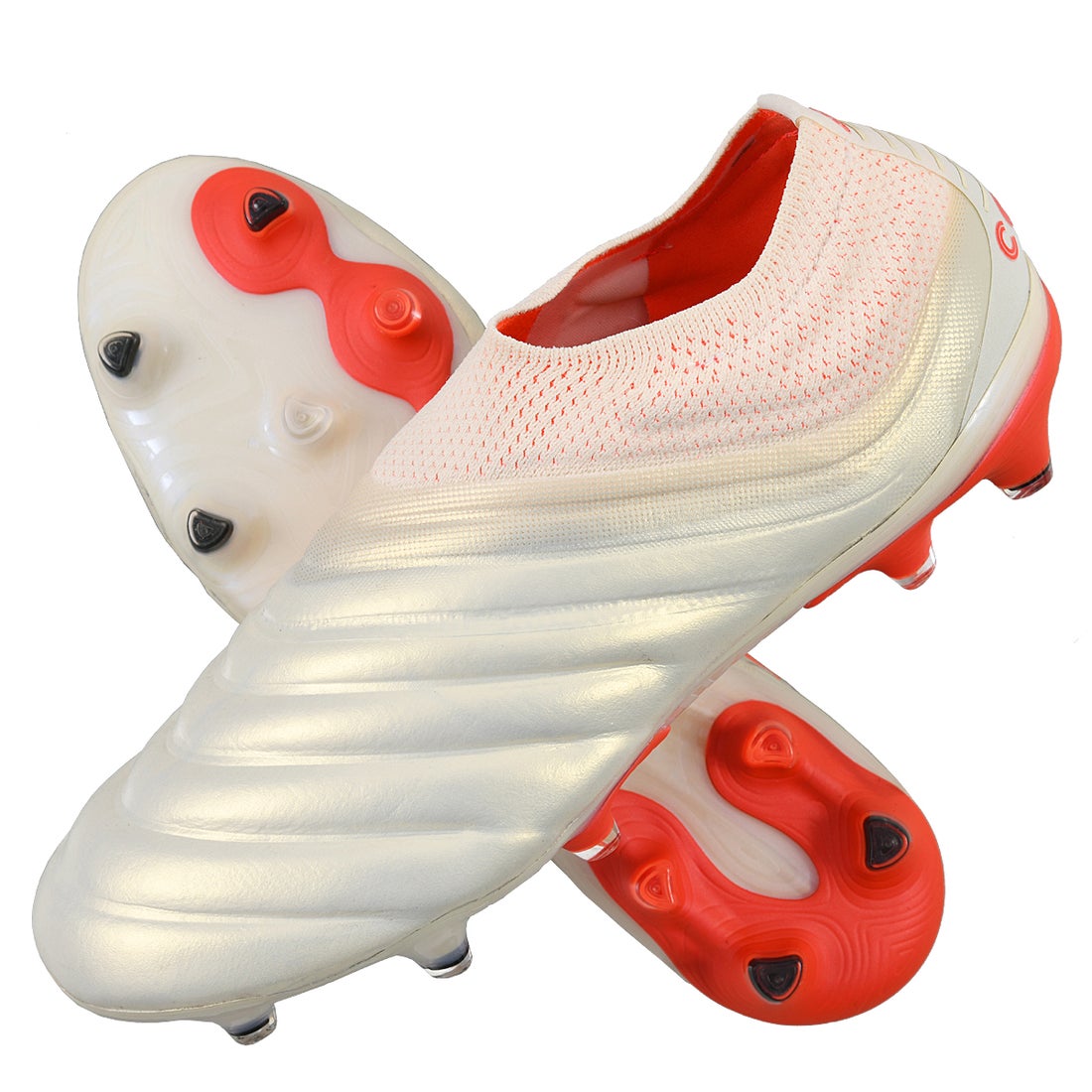 adidas アディダス コパ 19+ FG/AG(ホワイト×レッド) BB9163 オフ