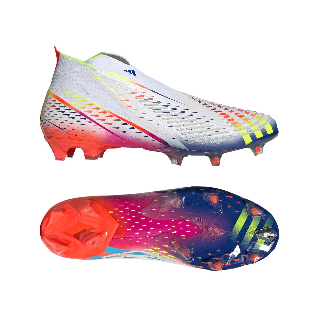 adidas アディダス プレデター エッジ+ FG(ホワイト×イエロー×ブルー