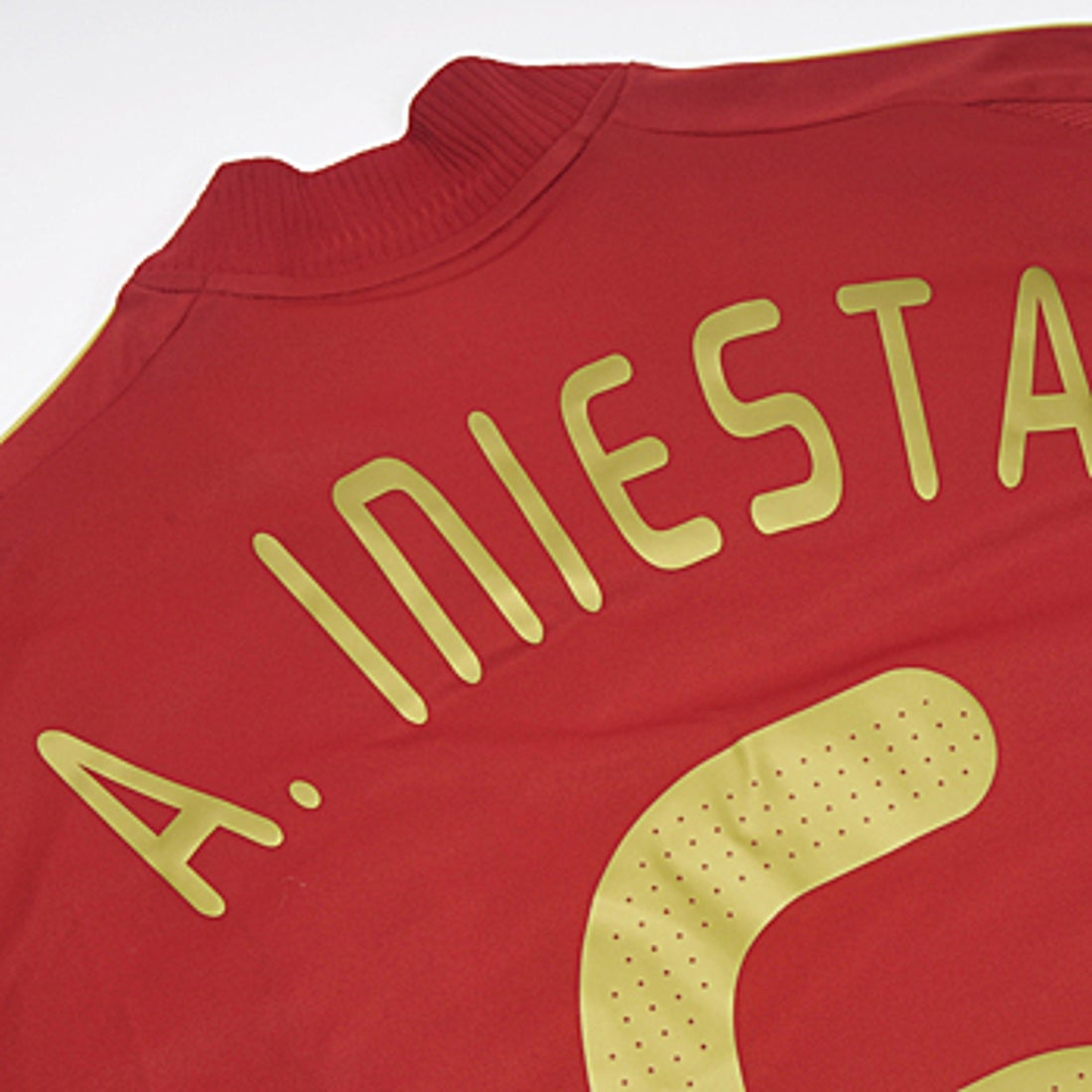 adidas スペイン代表 08/09 ユニフォーム ホーム半袖 #6 イニエスタ