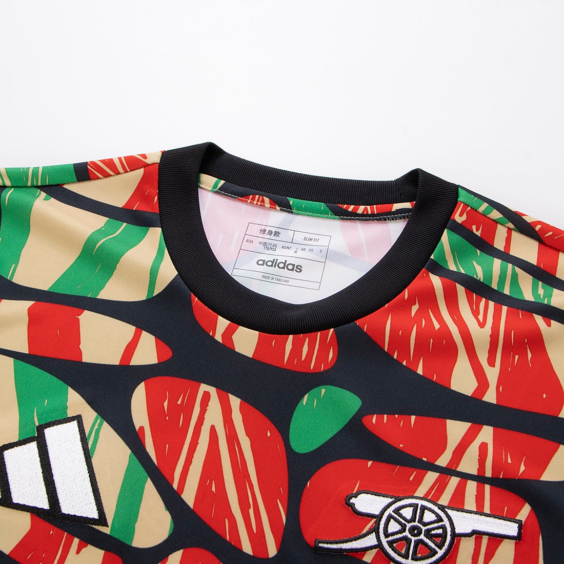 adidas アーセナル 24/25 プレマッチシャツ(レッド×ブラック×グリーン
