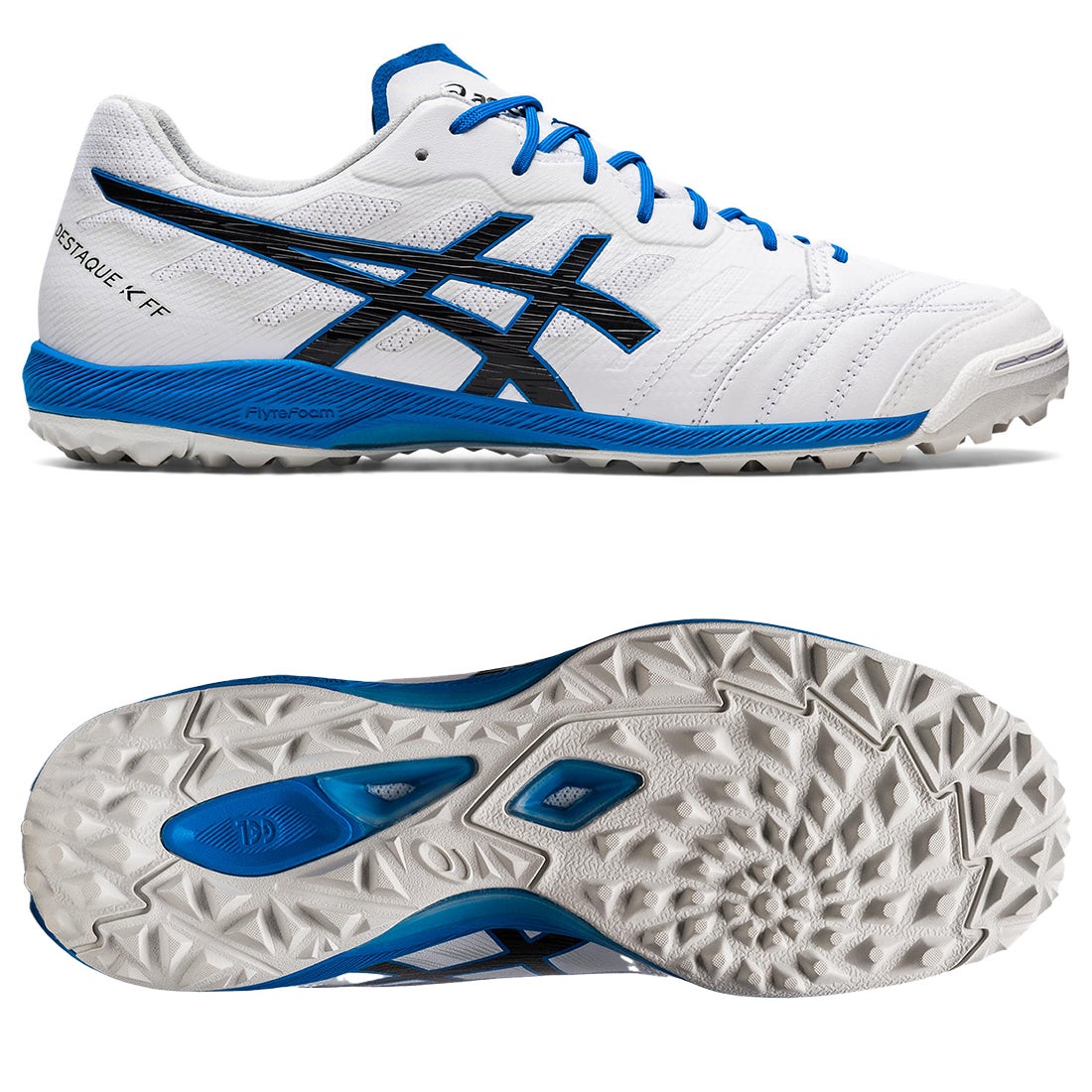 ASICS アシックス デスタッキ K FF TF(ホワイト×ブルー) 1111A218 100