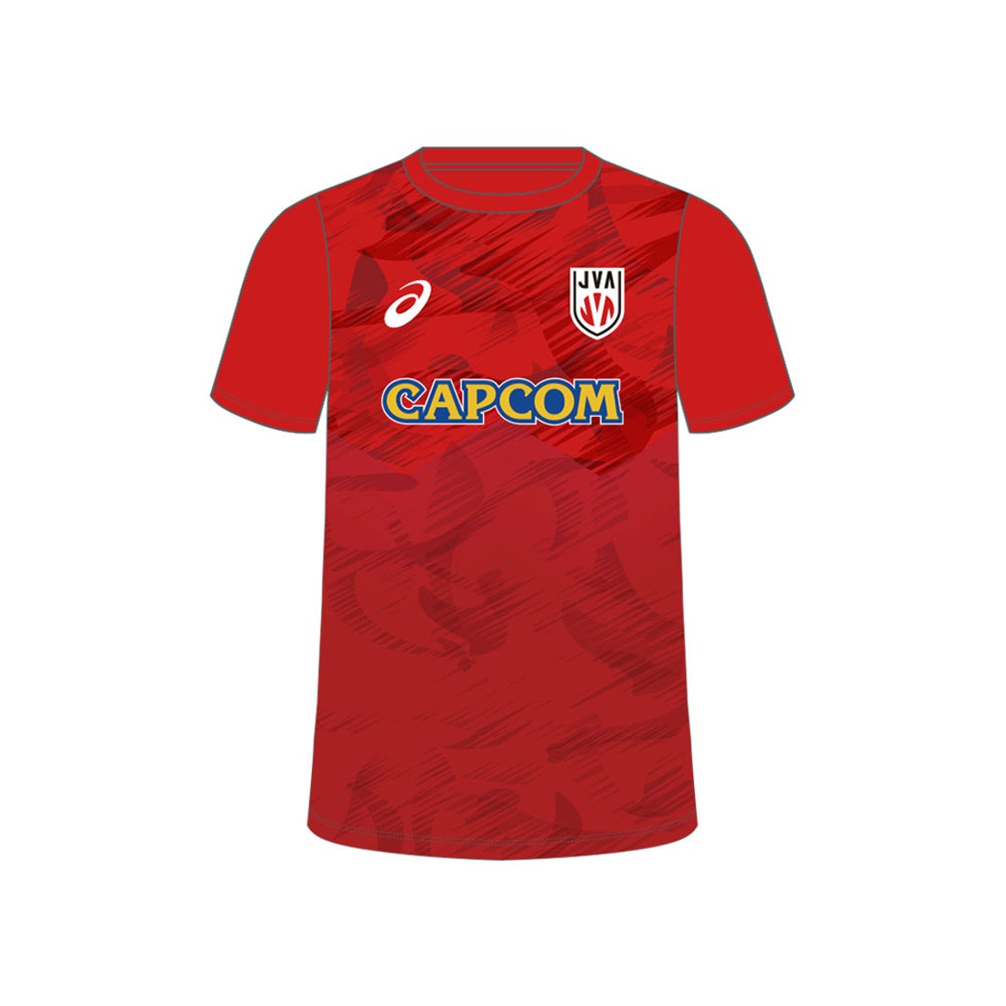ASICS アシックス 2025 JVA 応援Tシャツ(サイン) （Vレッド) 2053A287